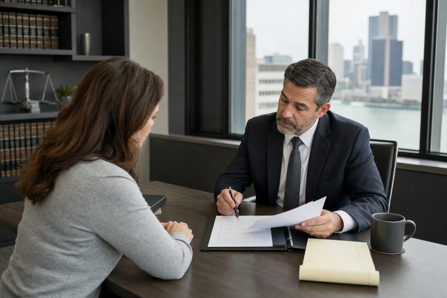 choosing a divorce attorney in Metro Detroit during a legal consultation