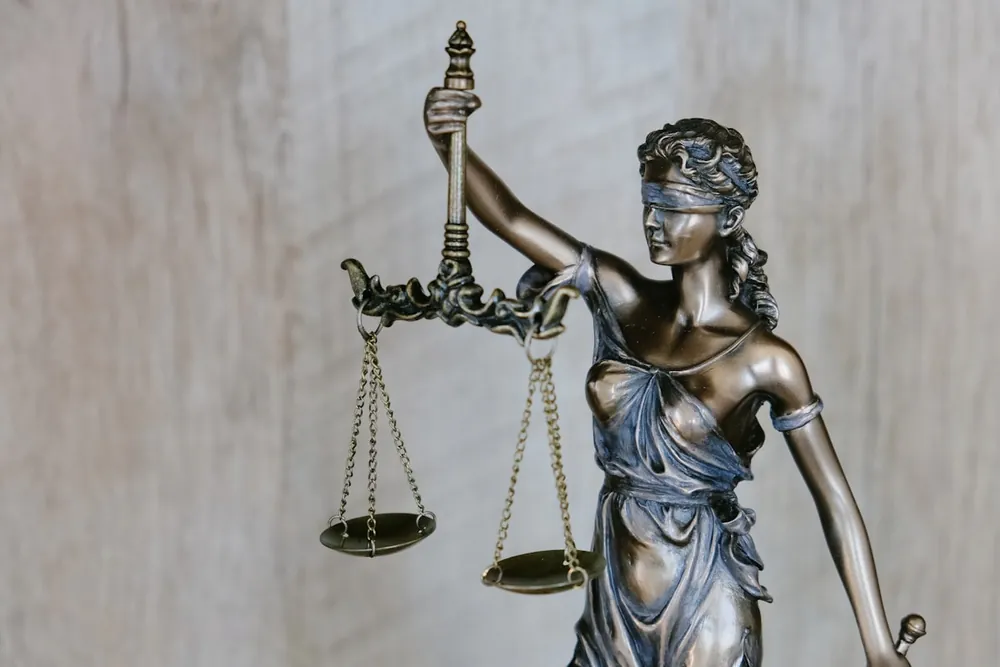Scales of justice representing legal excellence
